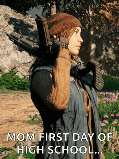 Woman Holding A Gun Mom First Day Of High School GIF