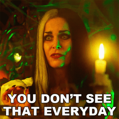 Woman Holding Apple Saying You Don't See That Everyday GIF