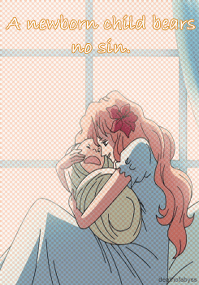 Woman Holding Baby A Newborn Child Bears No Sin GIF