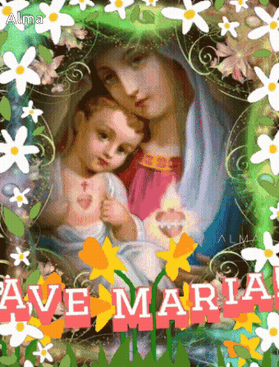 Woman Holding Baby Ave Maria GIF