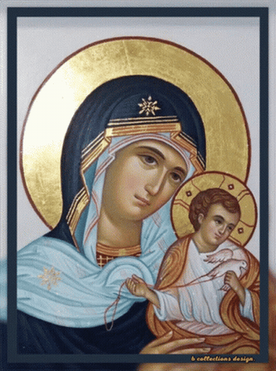 Woman Holding Baby B Collections Design GIF
