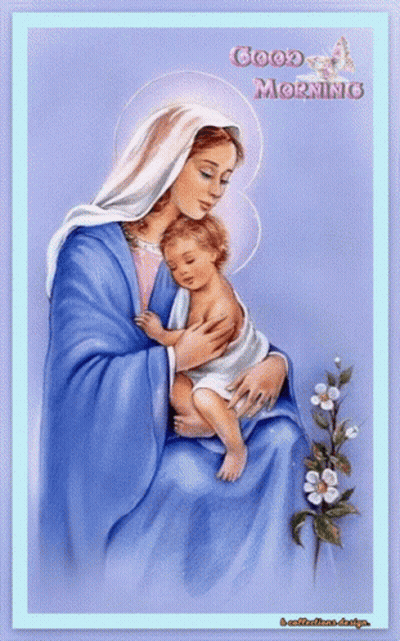 Woman Holding Baby Good Morning GIF