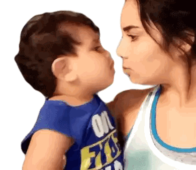 Woman Holding Baby Shirt 00 Sticker