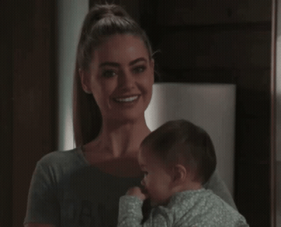 Woman Holding Baby Smiling GIF