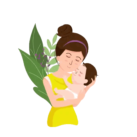 Woman Holding Baby With Hangatwanginyababyibanget Text Sticker