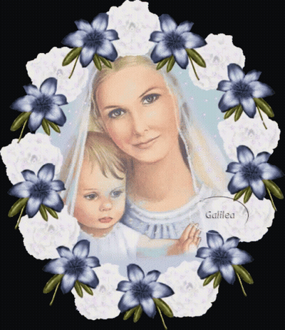 Woman Holding Baby With Name Galilea GIF