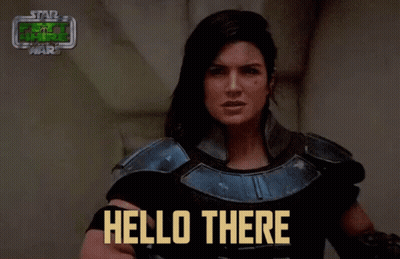 Woman Holding Baby Yoda In Bag GIF