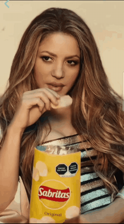 Woman Holding Bag Of Sabritas Chips GIF