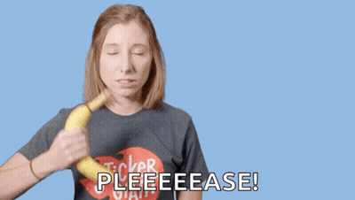 Woman Holding Banana In Mouth Saying Call Me GIF
