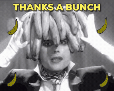 Woman Holding Bananas On Head GIF