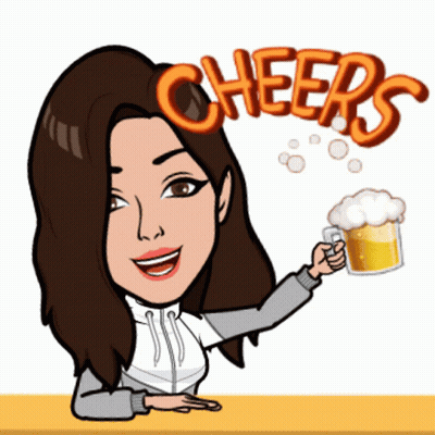 Woman Holding Beer Mug Cheers GIF