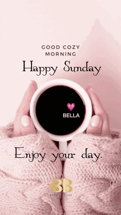 Woman Holding Bella Coffee Cup GIF