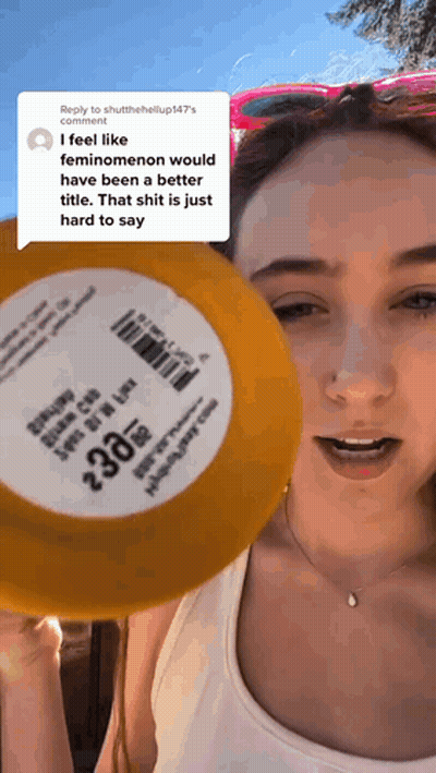 Woman Holding Bottle Saying I Feel Like GIF