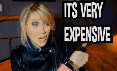Woman Holding Bottle Saying Its Very Expensive GIF