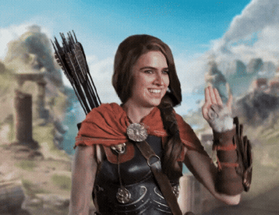 Woman Holding Bow And Arrow GIF