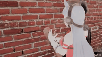 Woman Holding Brick GIF