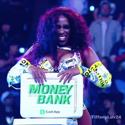 Woman Holding Briefcase Saying Money Bank GIF