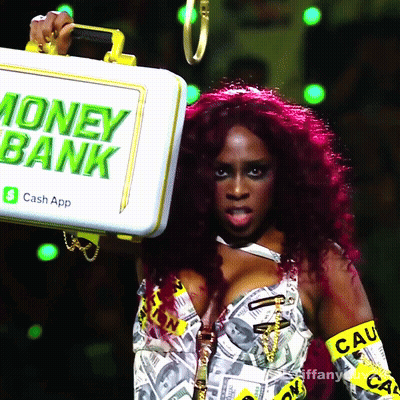 Woman Holding Briefcase Saying Money Bank GIF