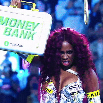 Woman Holding Briefcase Saying Money Bank GIF