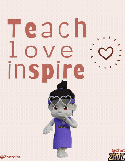 Woman Holding Cane Before Blackboard Saying Who Is T Shwe GIF
