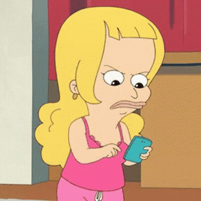 Woman Holding Cell Phone Unfriend GIF