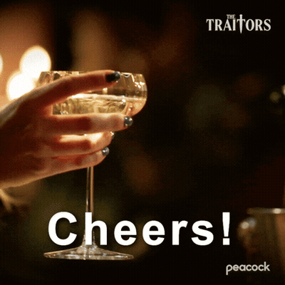 Woman Holding Champagne Cheers GIF