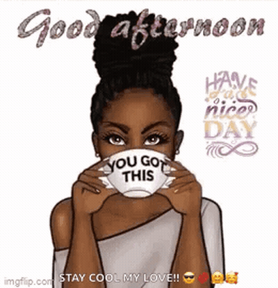 Woman Holding Coffee Says You Got This GIF