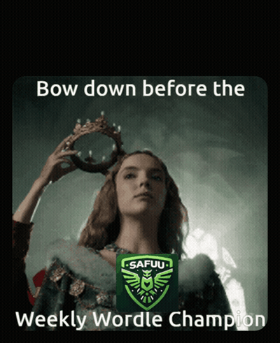 Woman Holding Crown Bow Down Wordle Champion GIF