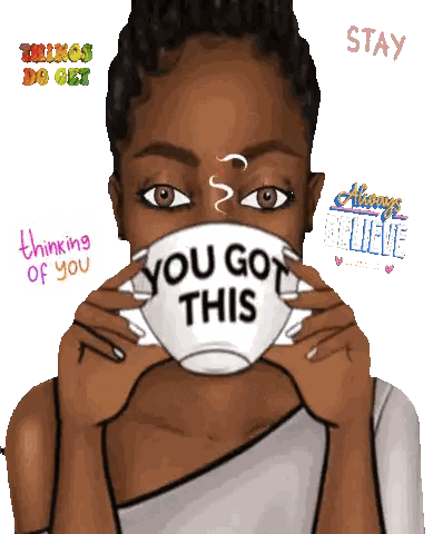 Woman Holding Cup Saying You Got This Sticker