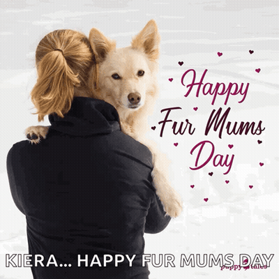 Woman Holding Dog Happy Fur Mums Day GIF