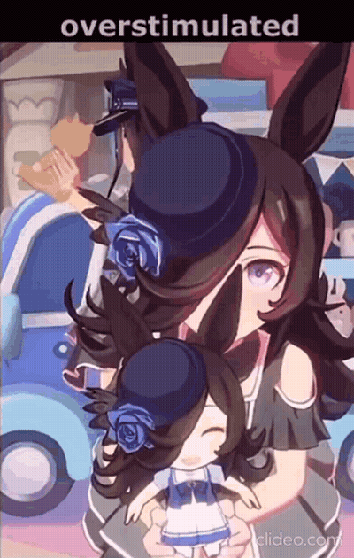 Woman Holding Doll Overstimulated GIF