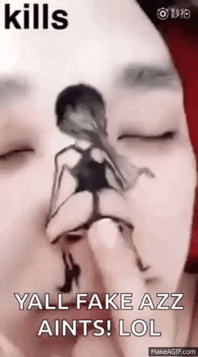 Woman Holding Drawing Of Man On Nose GIF