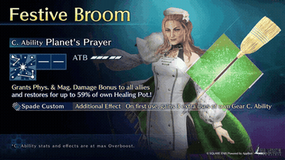 Woman Holding Festive Broom GIF