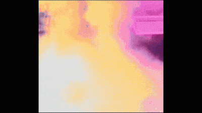 Woman Holding Flag In Front Of Explosion GIF