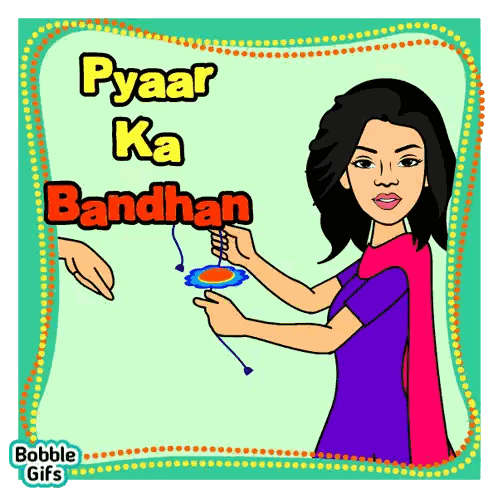 Woman Holding Flower Pyaar Ka Bandhan Sticker