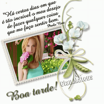 Woman Holding Flowers Boa Tarde GIF