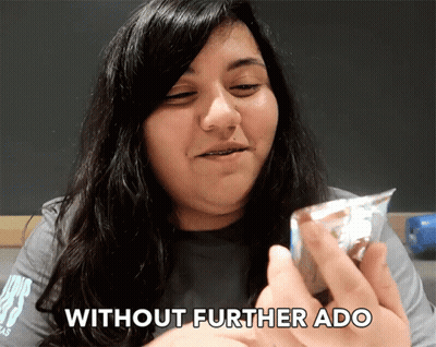 Woman Holding Food Without Further Ado GIF