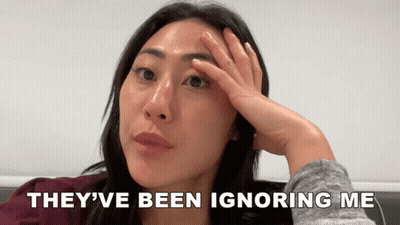 Woman Holding Forehead They've Been Ignoring Me GIF