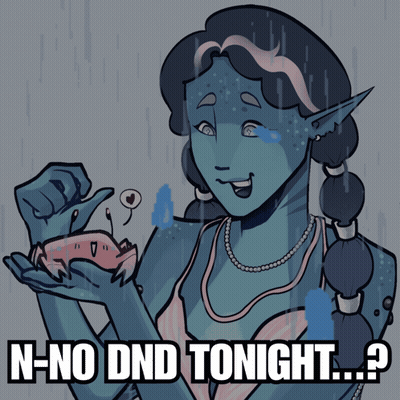 Woman Holding Frog Saying No Dnd Tonight GIF