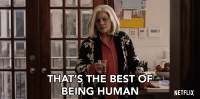 Woman Holding Glass Saying That's The Best Of Being Human GIF