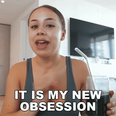 Woman Holding Glass With Straw And It Is My New Obsession GIF