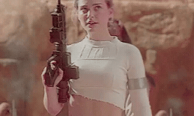 Woman Holding Gun GIF