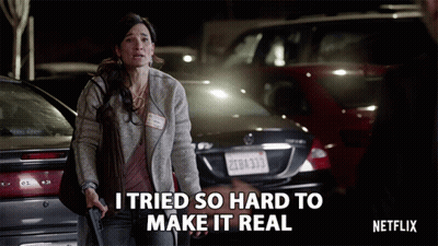 Woman Holding Gun Says I Tried So Hard To Make It Real Netflix Logo GIF