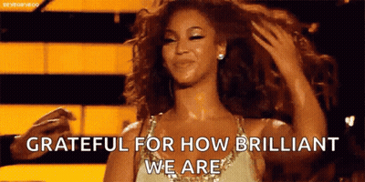 Woman Holding Hair Grateful For How Brilliant We Are GIF