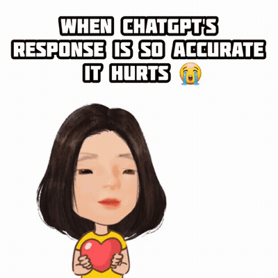 Woman Holding Heart When ChatGPT's Response Is So Accurate It Hurts GIF