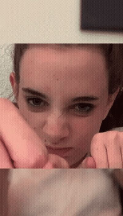 Woman Holding Her Nose Close Up GIF