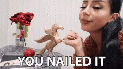 Woman Holding Horse Statue You Nailed It GIF