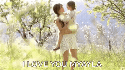 Woman Holding Little Girl Saying I Love You Myayla GIF