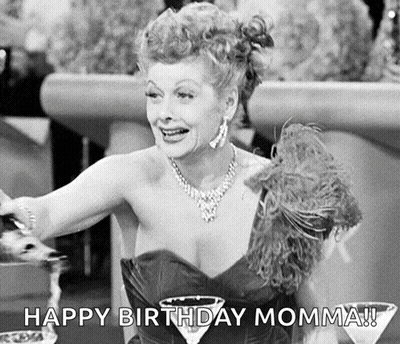 Woman Holding Martini Happy Birthday Momma GIF