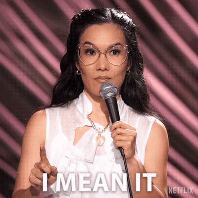 Woman Holding Microphone Saying I Mean It GIF